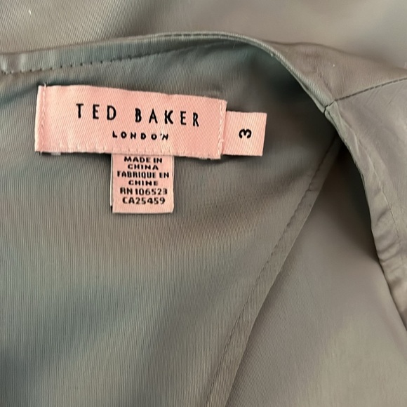 Ted Baker satin ruffle top with back zipper detail - Picture 4 of 5